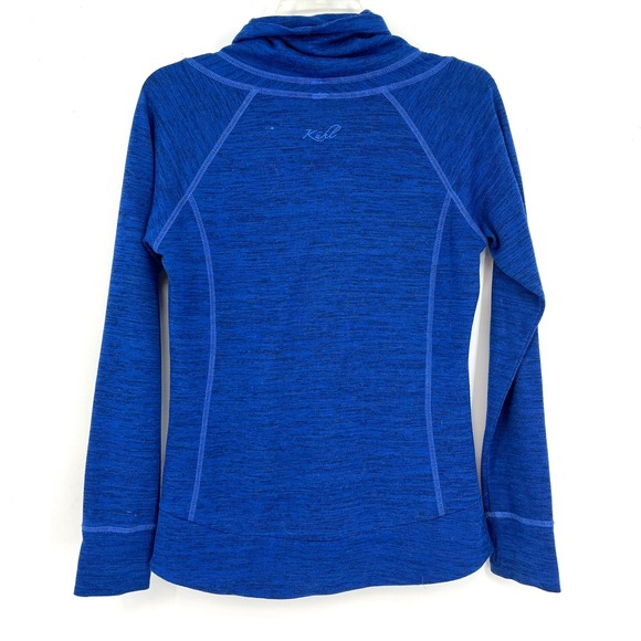 Kuhl Womens Blue Cowl Neck Long Sleeve Pullover Sweater Fleece Size Medium - Picture 2 of 10